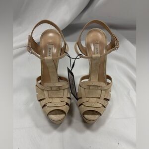 NWT CASADEI SUEDE PLATFORM SANDALS